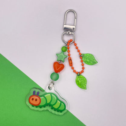 Caterpillar Beaded Keychain by Kitz Wurld