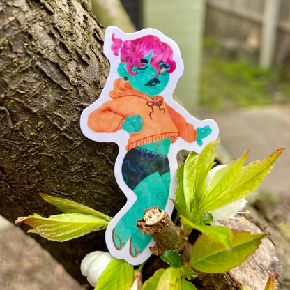 Loverboy Holographic Die Cut Sticker by Kaiioju