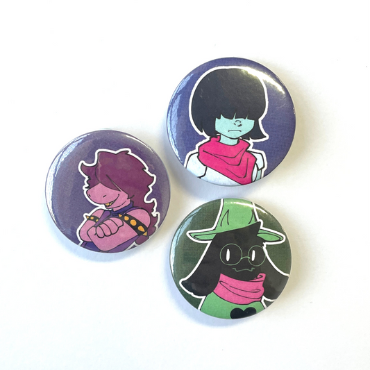 Deltarune Heroes Badges by FallowFrog