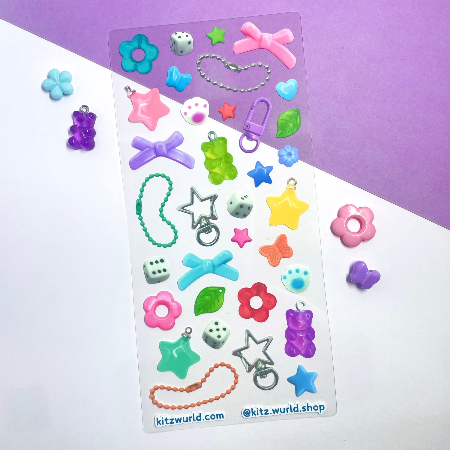 Beads & Charms V2 Sticker Sheet by Kitz Wurld