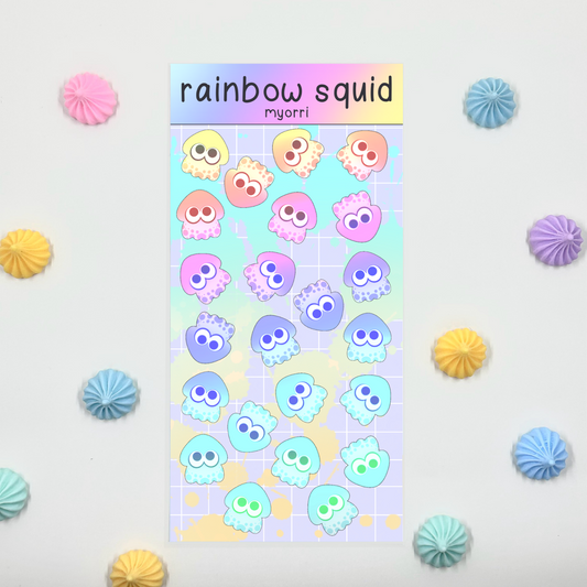 Rainbow Squid Sheet by myorri