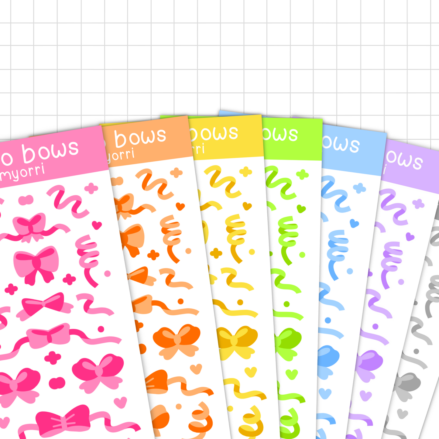 Deco Bows Sticker Sheet by myorri