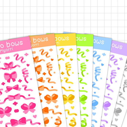 Deco Bows Sticker Sheet by myorri