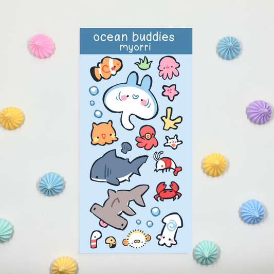Ocean Buddies Sticker Sheet by myorri