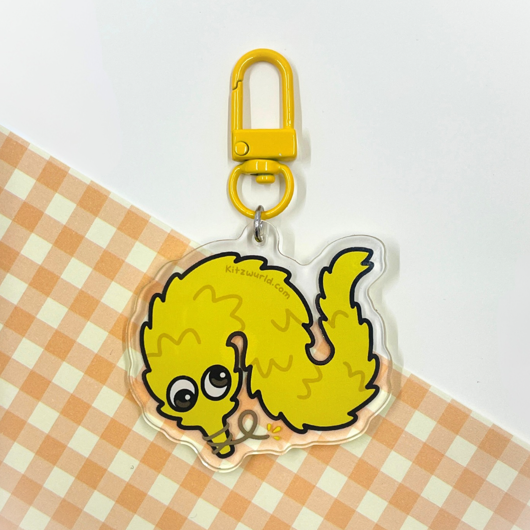 Worm-on-a-String Charm by Kitz Wurld