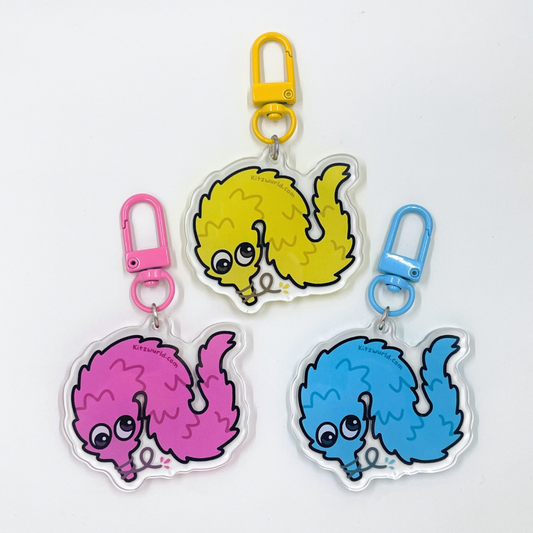 Worm-on-a-String Charm by Kitz Wurld