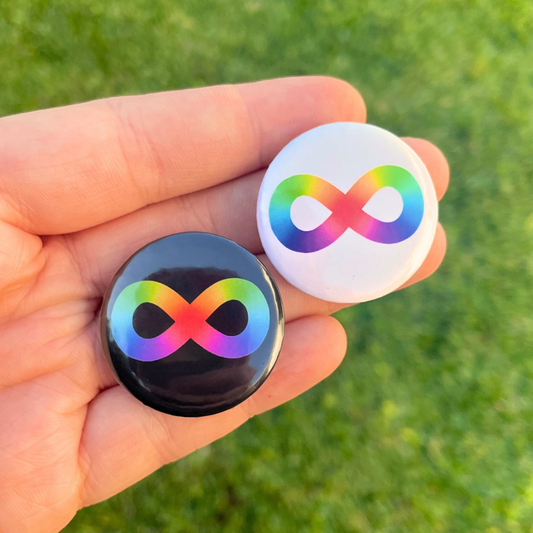 Rainbow Infinity Neurodivergent Badge by Kitz Wurld