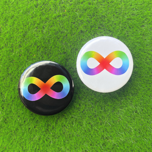 Rainbow Infinity Neurodivergent Badge by Kitz Wurld