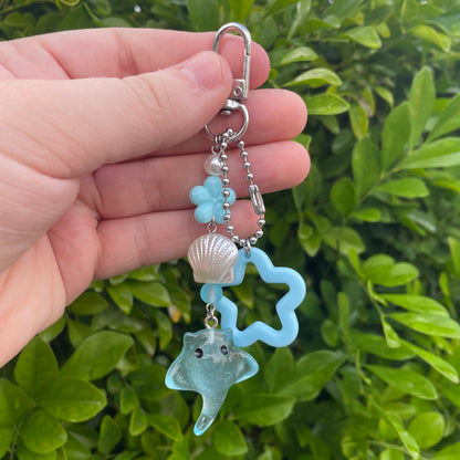 Manta Ray Beaded Keychain by Kitz Wurld