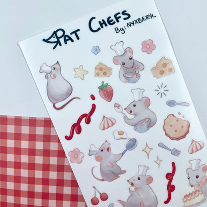 Chef Rats sticker sheet by nyxberyl