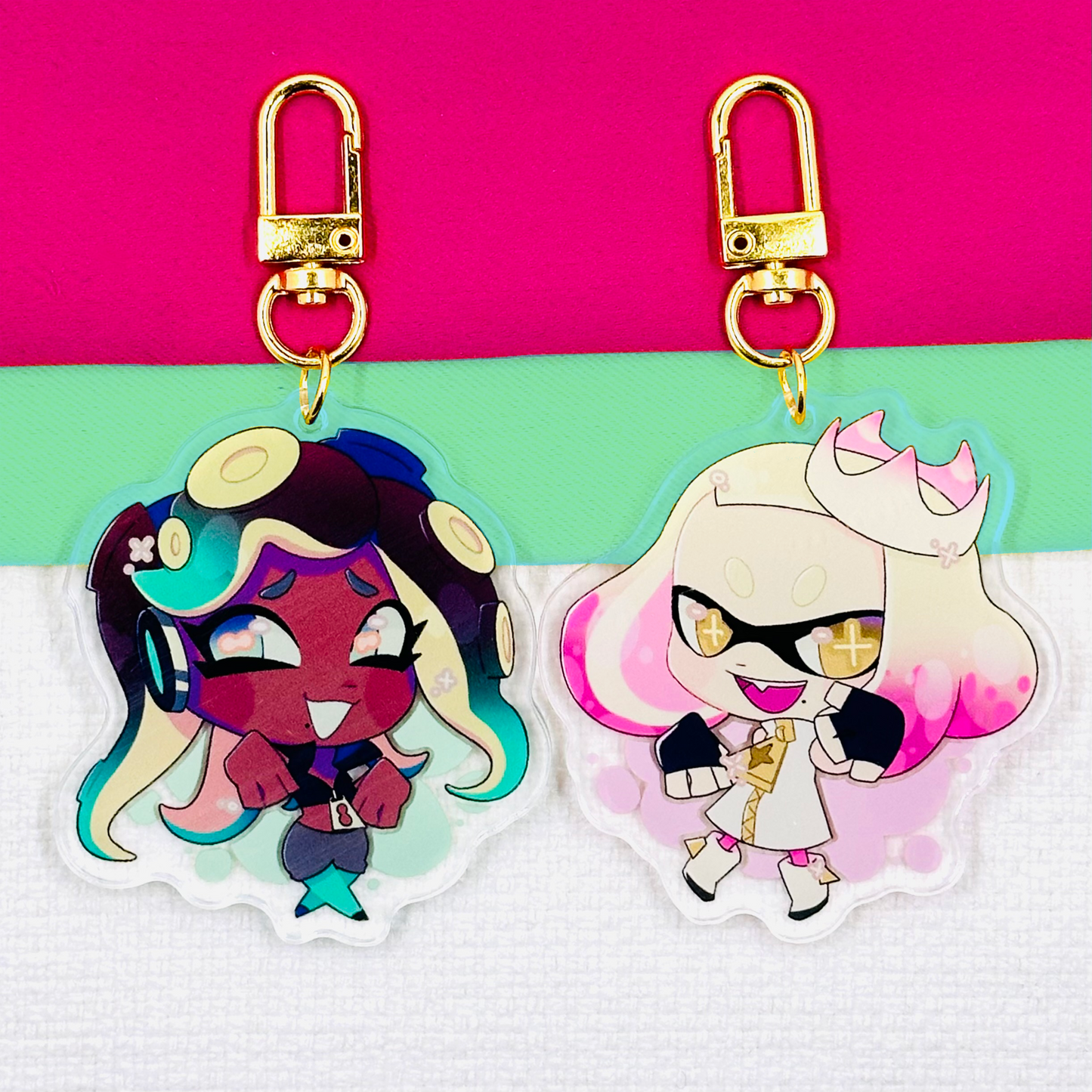 Splatoon Off the Hook Acrylic Charm by myorri