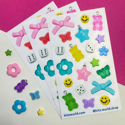 Beads & Charms Sticker Sheet by Kitz Wurld