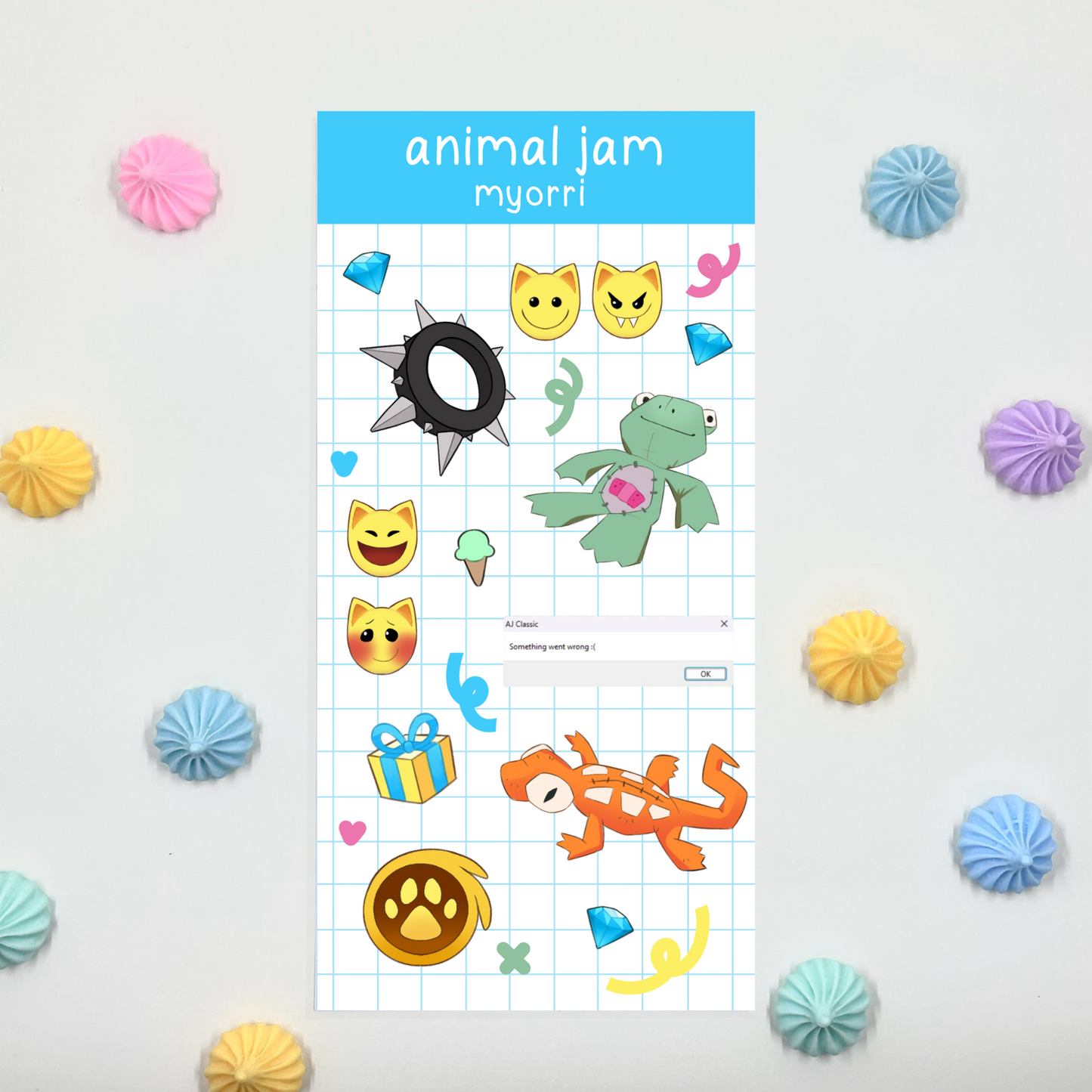 Animal Jam Sticker Sheet by myorri