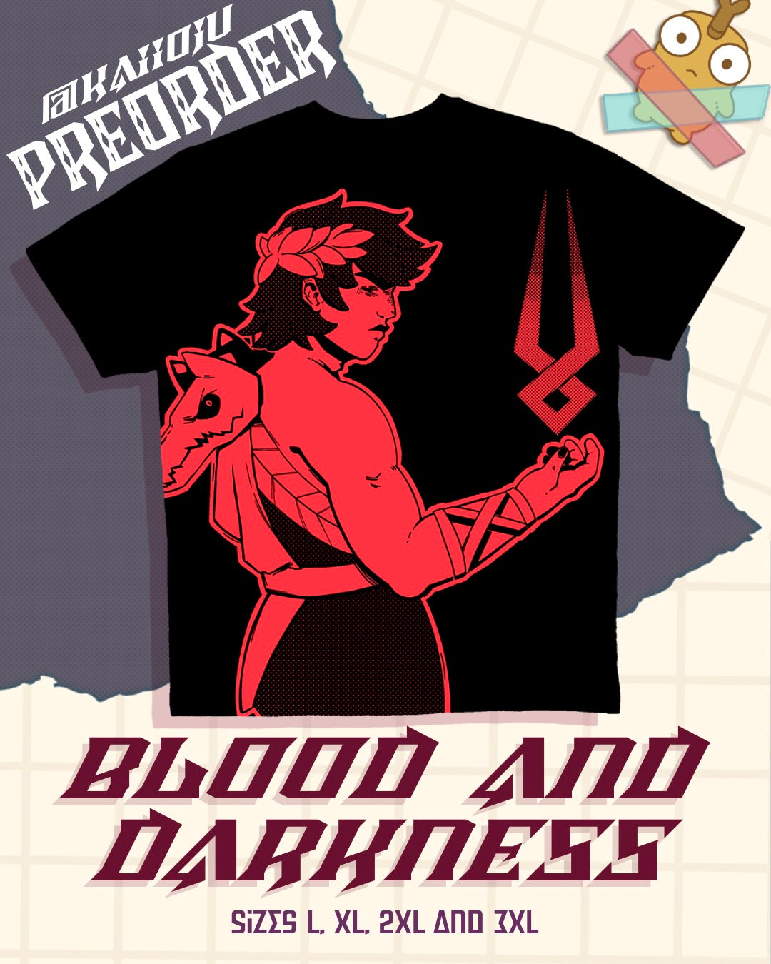 🖍️PREORDER🖍️ Hades Screen Printed T-Shirt by Kaiioju