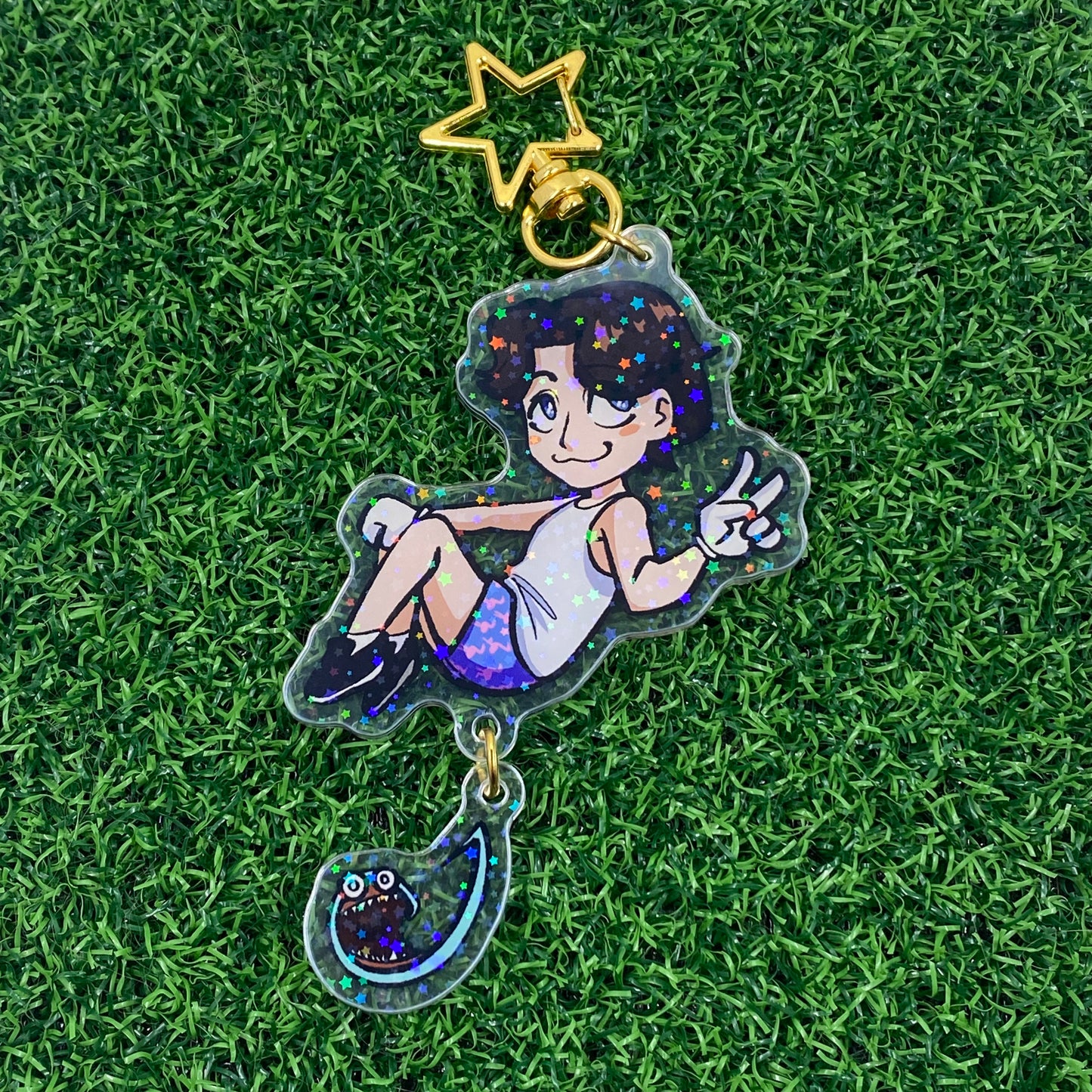 Vinesauce & Jerma985 Streamer Linked Acrylic Charms by FallowFrog