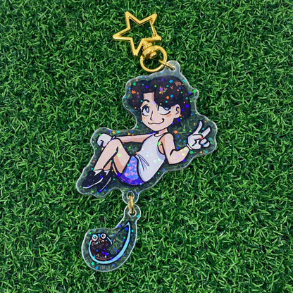 Vinesauce & Jerma985 Streamer Linked Acrylic Charms by FallowFrog