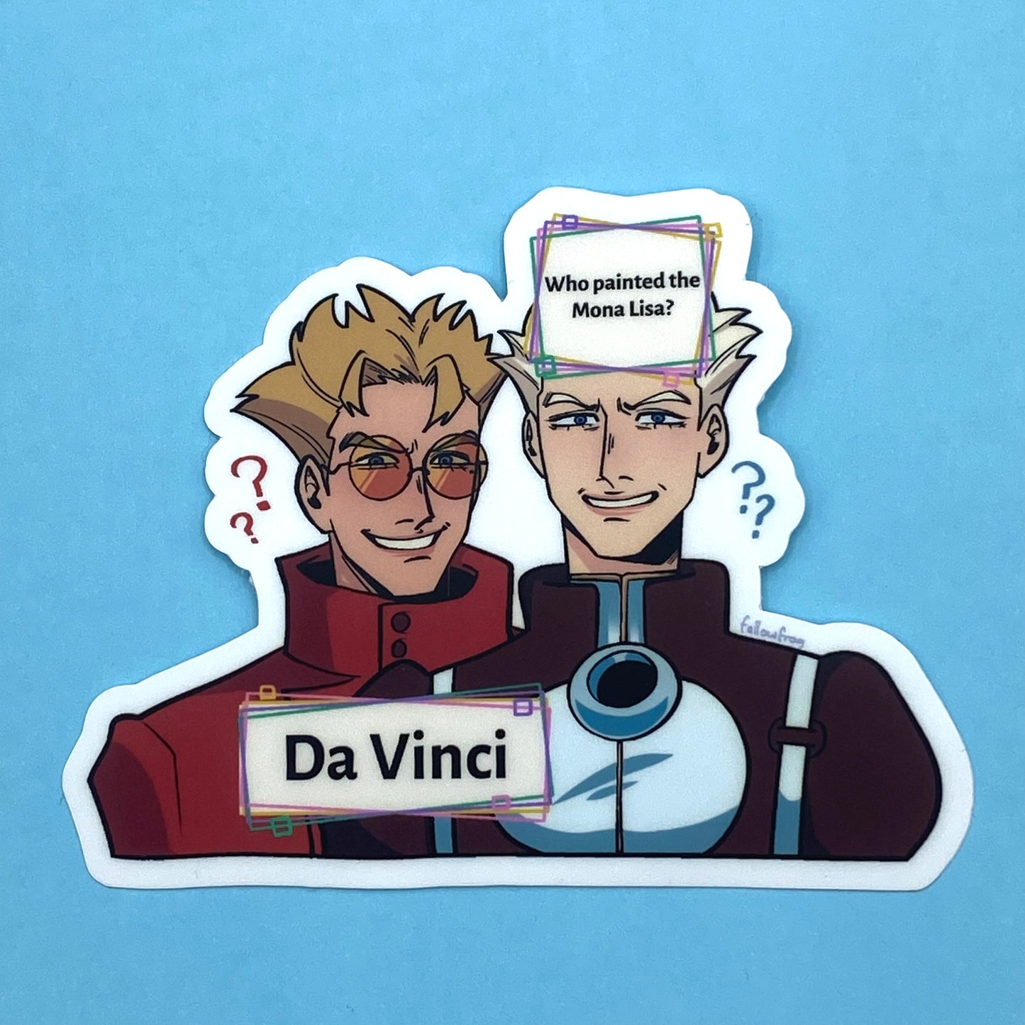 Trigun Vash and Millions Knives Da Vinky Die-cut Sticker by FallowFrog