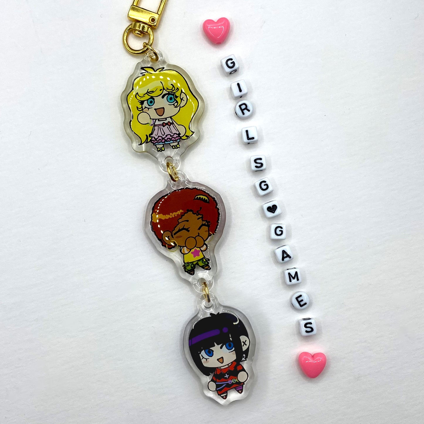 GirlsGoGames Double Epoxy Linked Acrylic Charm by FallowFrog