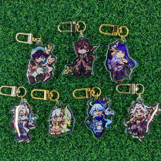 Genshin Acrylic Charms by actuallypunny