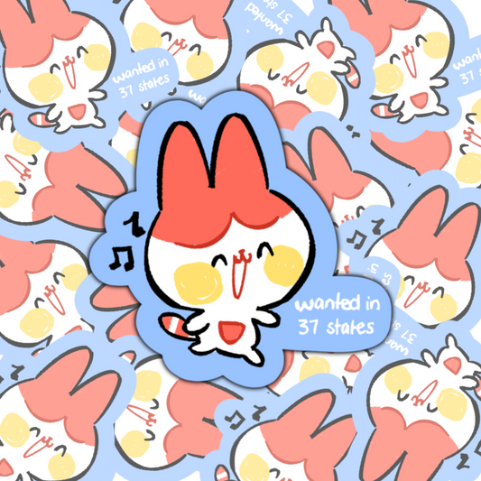 Sketty Wanted Matte Die Cut Sticker by myorri