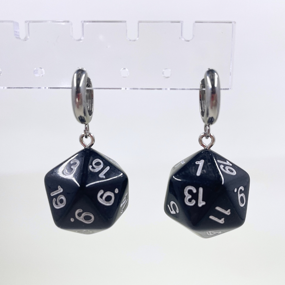 D20 Dice Earrings by Kitz Wurld