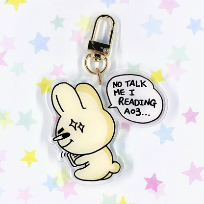"AO3" Bunny Charm by Kitzchky