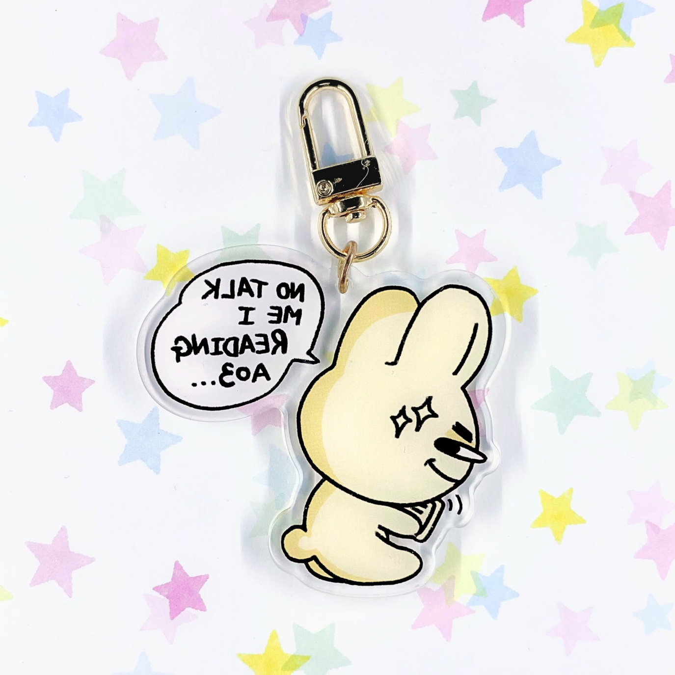 "AO3" Bunny Charm by Kitzchky