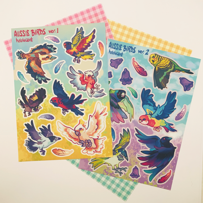 Aussie Birds Sticker Sheets by Hololucent