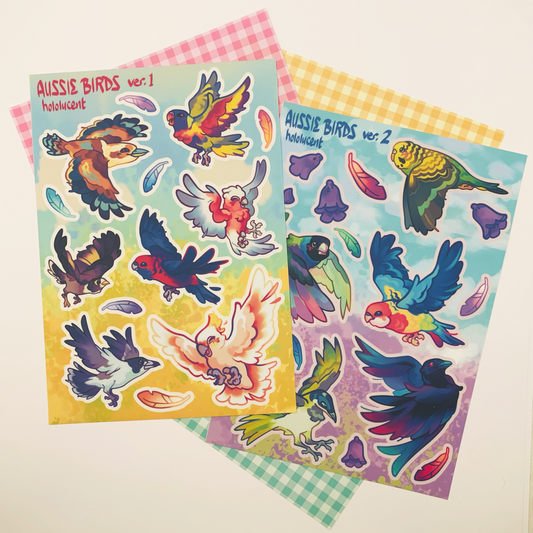 Aussie Birds Sticker Sheets by Hololucent