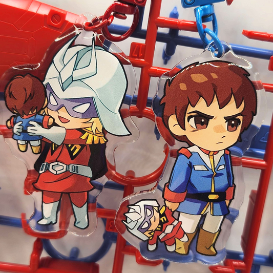 Char and Amuro Acrylic Charms by thlurp