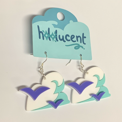 Cloudy Acrylic Earrings by Hololucent