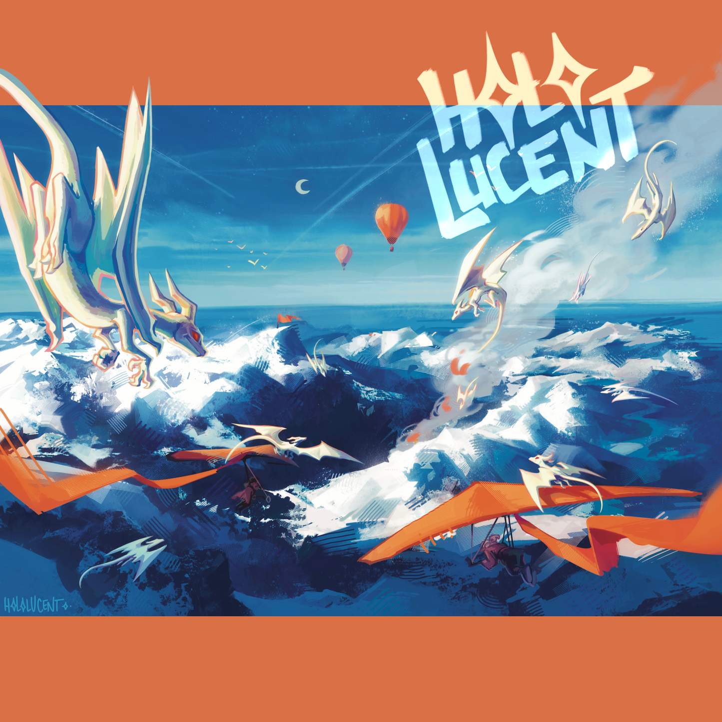 Dragon Alps Print by Hololucent