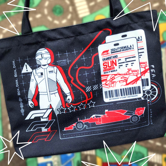 F1 Zipper Tote Bag by thlurp