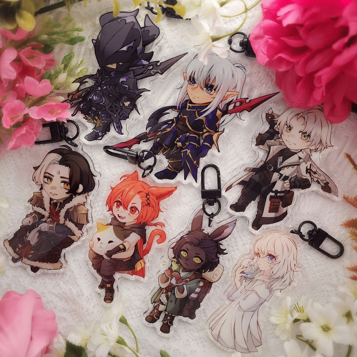 FFXIV Acrylic Charms by thlurp