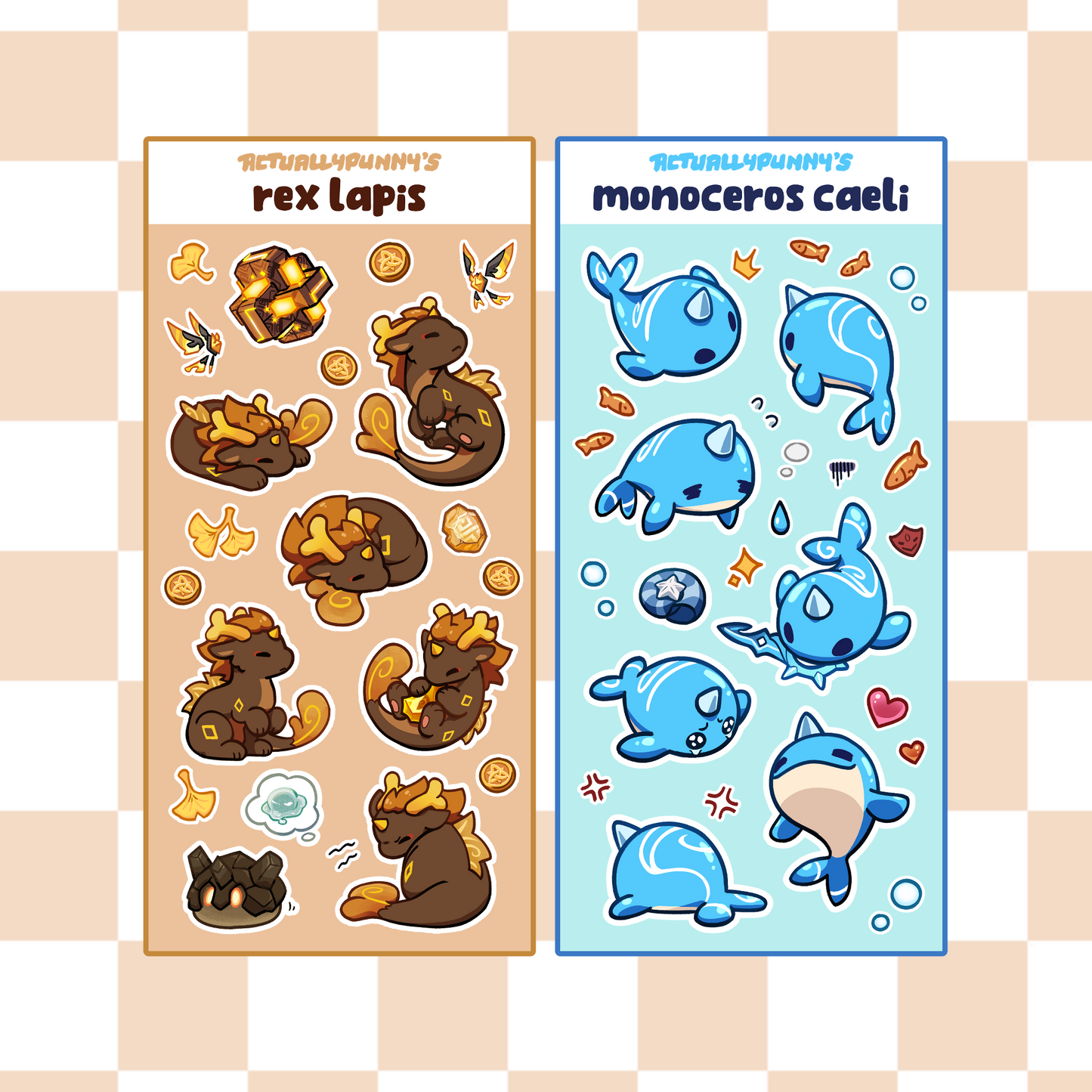 Genshin Critter Sticker Sheet by actuallypunny