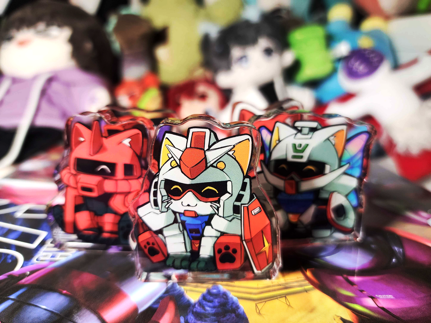 Gundam Kitties Acrylic Block Standees by thlurp