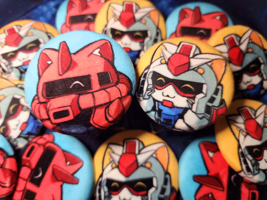Gundam Plush Badges by thlurp