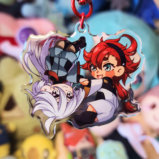 Suletta and Miorine Acrylic Charm by thlurp