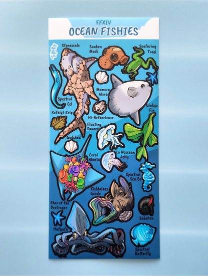 FFXIV Ocean Fishing Sticker Sheet by thlurp