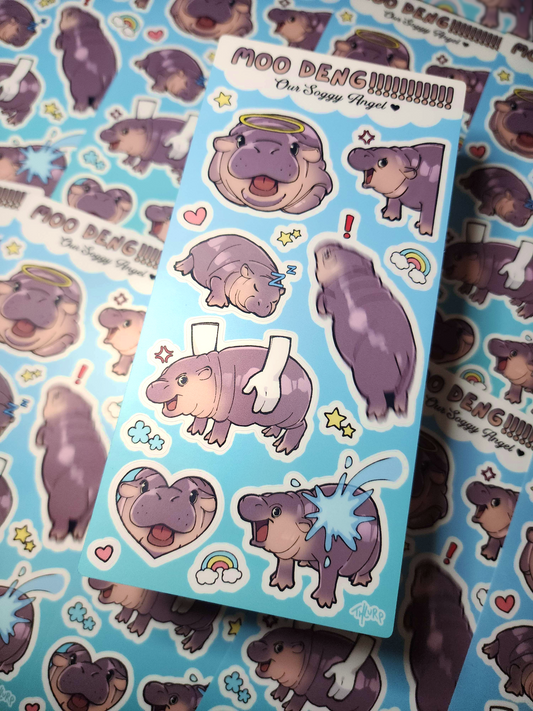 Moo Deng Sticker Sheet by thlurp