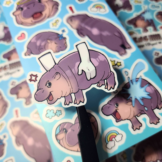 Moo Deng Sticker Sheet by thlurp