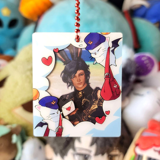 Moogle Mini Photocard Holder Charm by thlurp