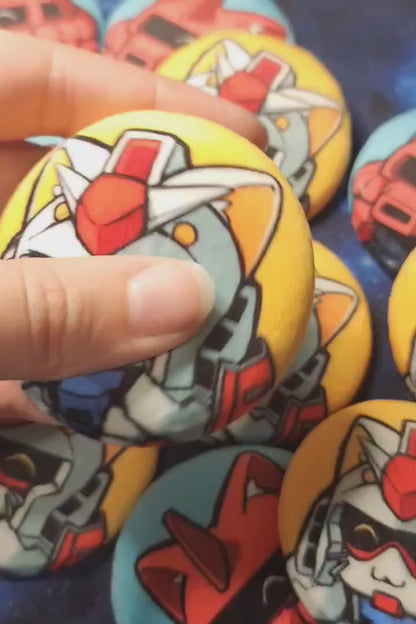Gundam Plush Badges by thlurp
