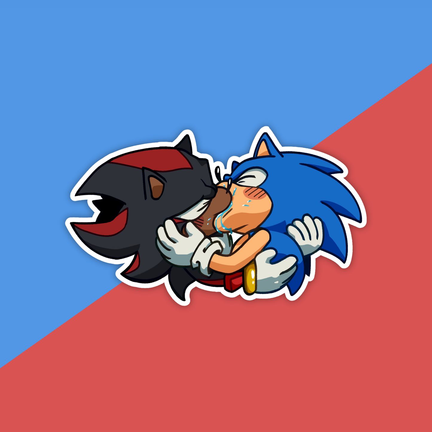 Sonic & Shadow Smoochy Sticker by actuallypunny
