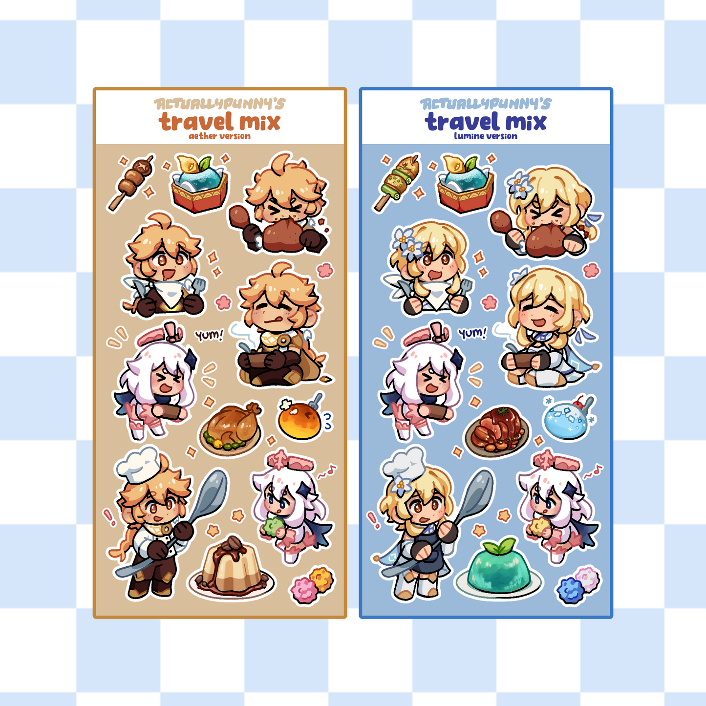 Genshin Travel Mix Sticker Sheet by actuallypunny